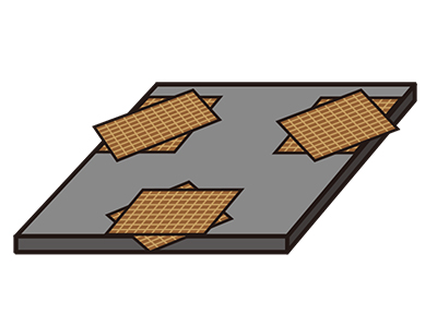 ガムテープで補修