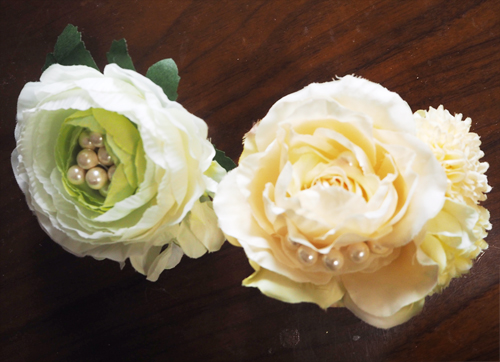 手作りコサージュ