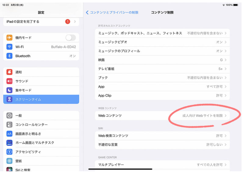エロ広告を表示させないiPadの設定